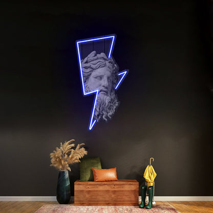 The Zeus And Thunderbolt Led Neon Acrylic Artwork For Sale - Shineneon