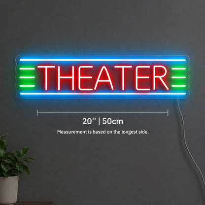Theater Plant Wall Neon Sign LED Neon Sign size image