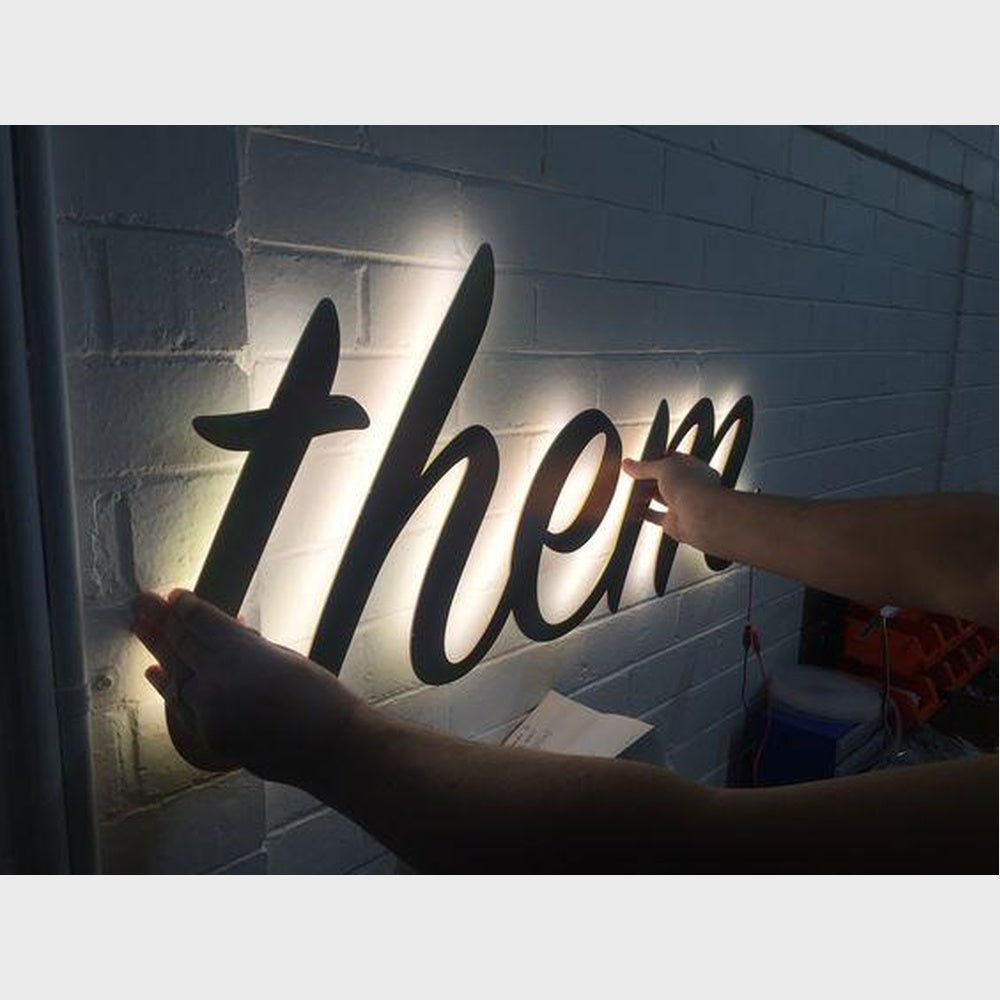 Them 3D Backlit Channel Letters Led Light Sign - Shineneon
