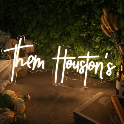 Them Houstons Yellow Led Neon Sign - Shineneon