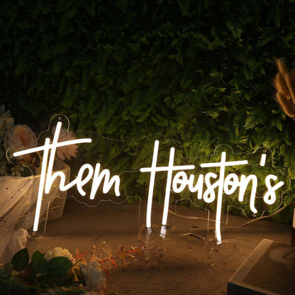 Them Houstons Yellow Led Neon Sign - Shineneon