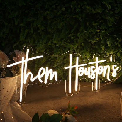 Them Houstons Yellow Led Neon Sign - Shineneon