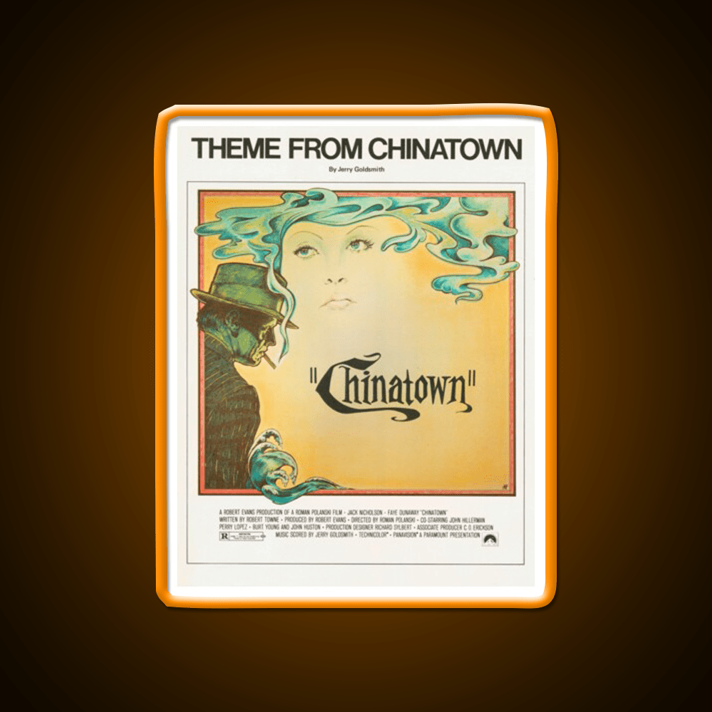 Theme From Chinatown (Vintage Illustration) Asian Cultural Led Neon Sign Rgb Color - Shineneon