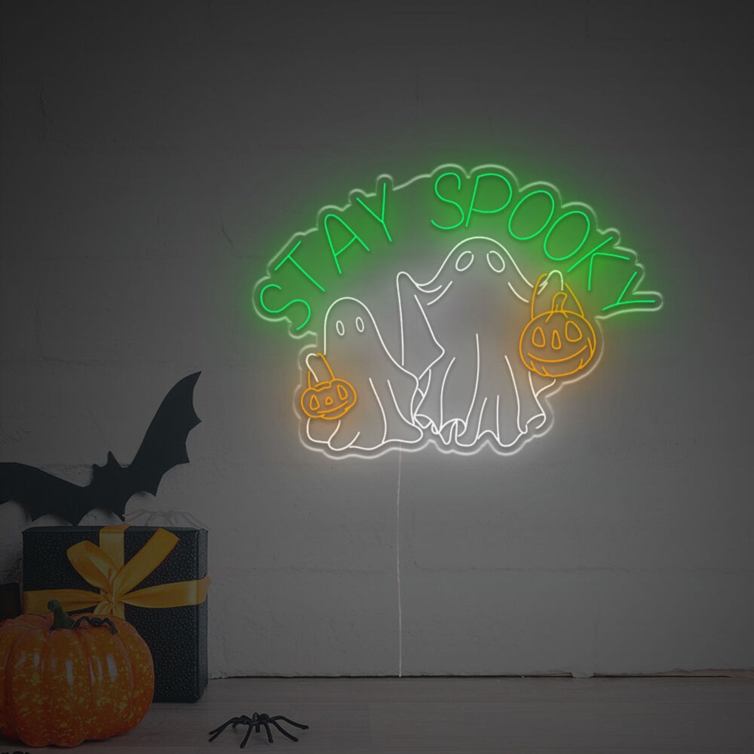Themed Rooms With The Stay Spooky Ghost Led Neon Sign | Shineneon