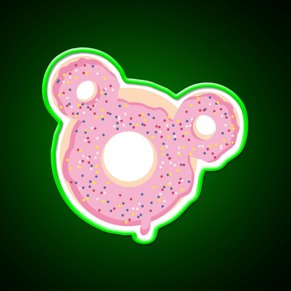 Themepark Donut Pink Sugarcoat Snack Food Led Neon Sign Rgb Color - Shineneon