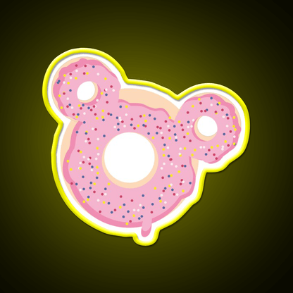 Themepark Donut Pink Sugarcoat Snack Food Led Neon Sign Rgb Color - Shineneon