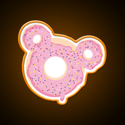 Themepark Donut Pink Sugarcoat Snack Food Led Neon Sign Rgb Color - Shineneon