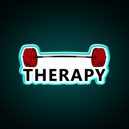 Therapy Lifting Is My Therapy Gym Fitness Led Neon Sign Rgb Color