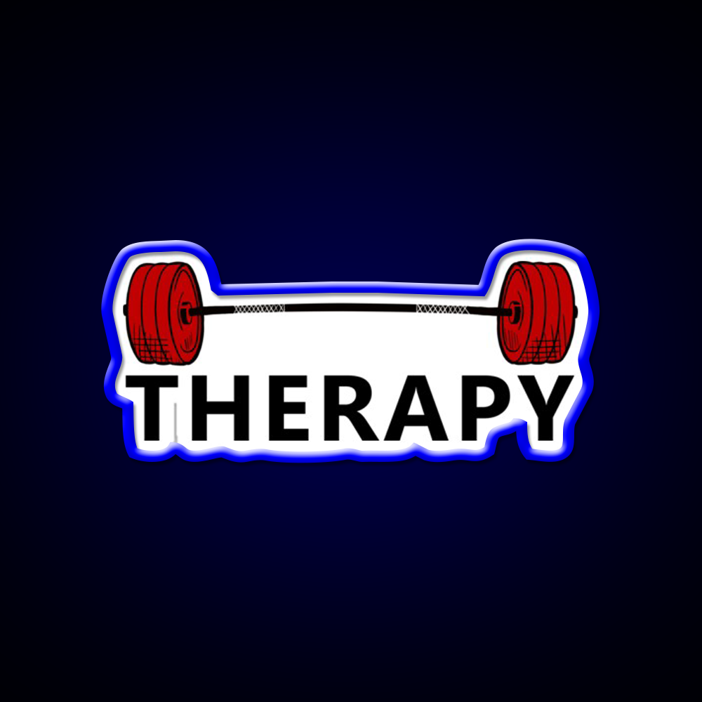 Therapy Lifting Is My Therapy Gym Fitness Led Neon Sign Rgb Color
