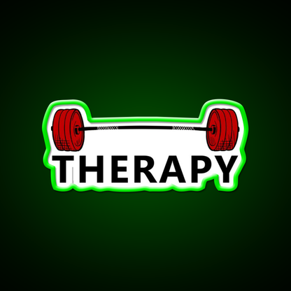 Therapy Lifting Is My Therapy Gym Fitness Led Neon Sign Rgb Color