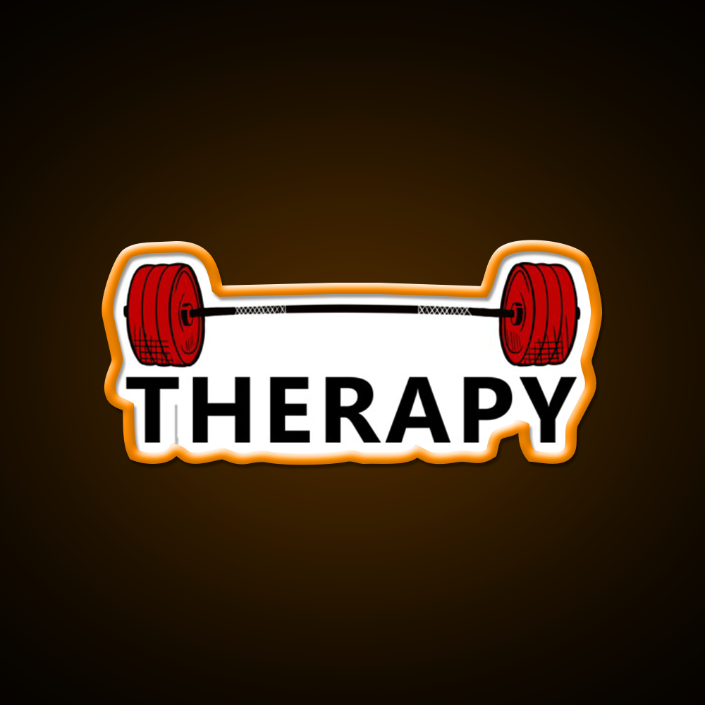 Therapy Lifting Is My Therapy Gym Fitness Led Neon Sign Rgb Color