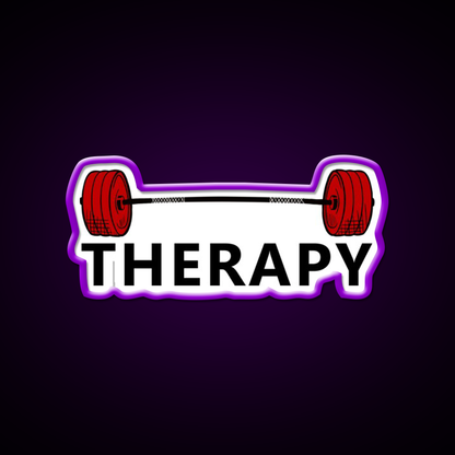 Therapy Lifting Is My Therapy Gym Fitness Led Neon Sign Rgb Color