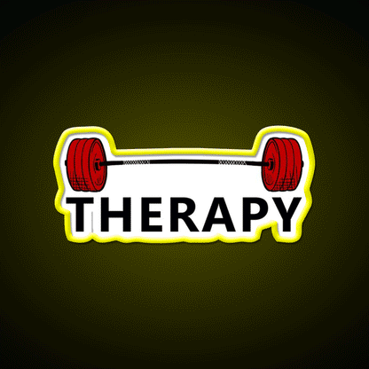 Therapy Lifting Is My Therapy Gym Fitness Led Neon Sign Rgb Color