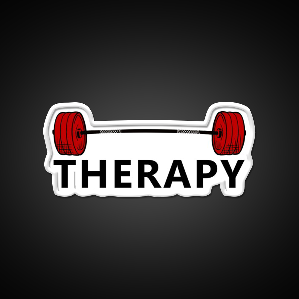 Therapy Lifting Is My Therapy Gym Fitness Led Neon Sign Rgb Color