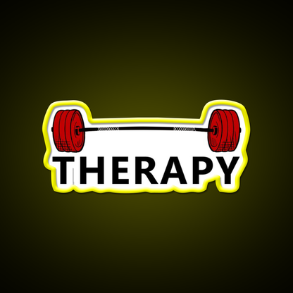 Therapy Lifting Is My Therapy Gym Fitness Led Neon Sign Rgb Color