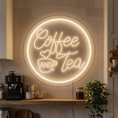 There Is A Coffee And Tea Wall Decor LED Neon Sign - 02 High-Converting Product Image