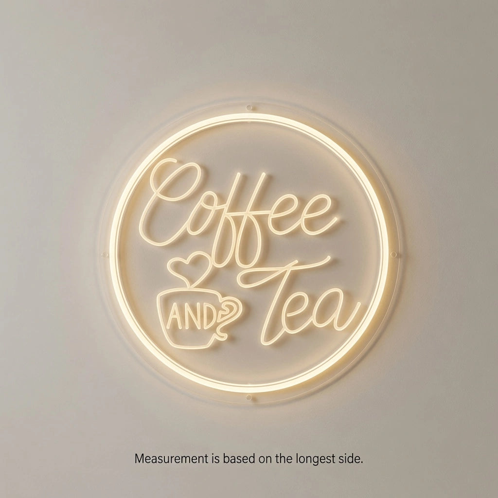 There Is A Coffee And Tea Wall Decor LED Neon Sign - 04 Size Image