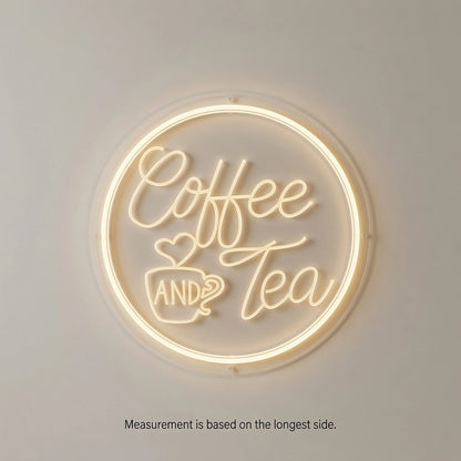 There Is A Coffee And Tea Wall Decor LED Neon Sign - 04 Size Image