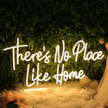 There Is No Place Like Home Yellow Led Neon Sign - Shineneon