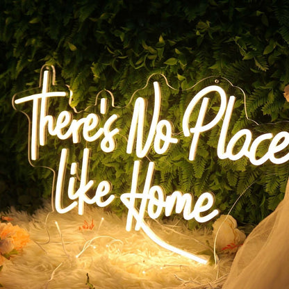There Is No Place Like Home Yellow Led Neon Sign - Shineneon
