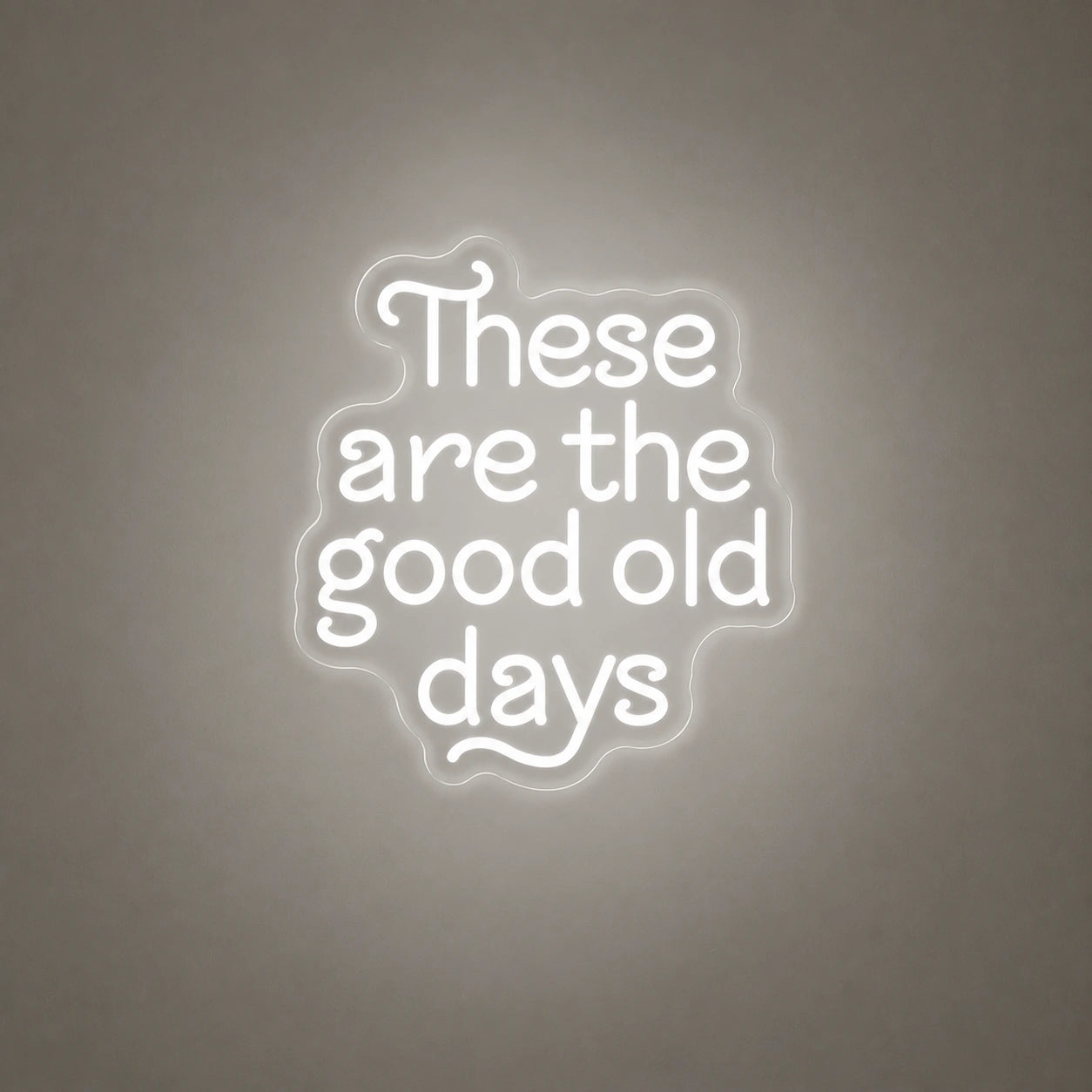 These Are The Good Old Days Block Letters Vintage LED Neon Sign size image