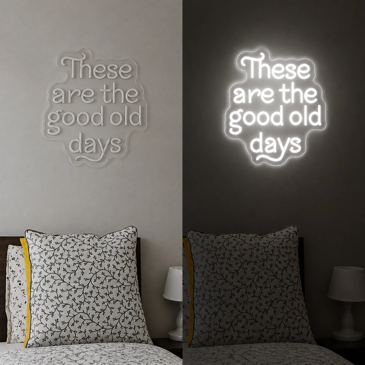 These Are The Good Old Days Block Letters Vintage LED Neon Sign - Shineneon