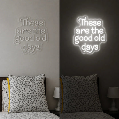 These Are The Good Old Days Block Letters Vintage LED Neon Sign - Shineneon