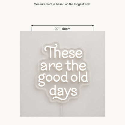 These Are The Good Old Days Block Letters Vintage LED Neon Sign Garage Neon Sign - Shineneon