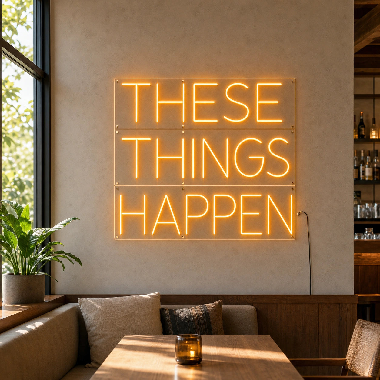 These Things Happen LED Neon Sign real lifestyle scene
