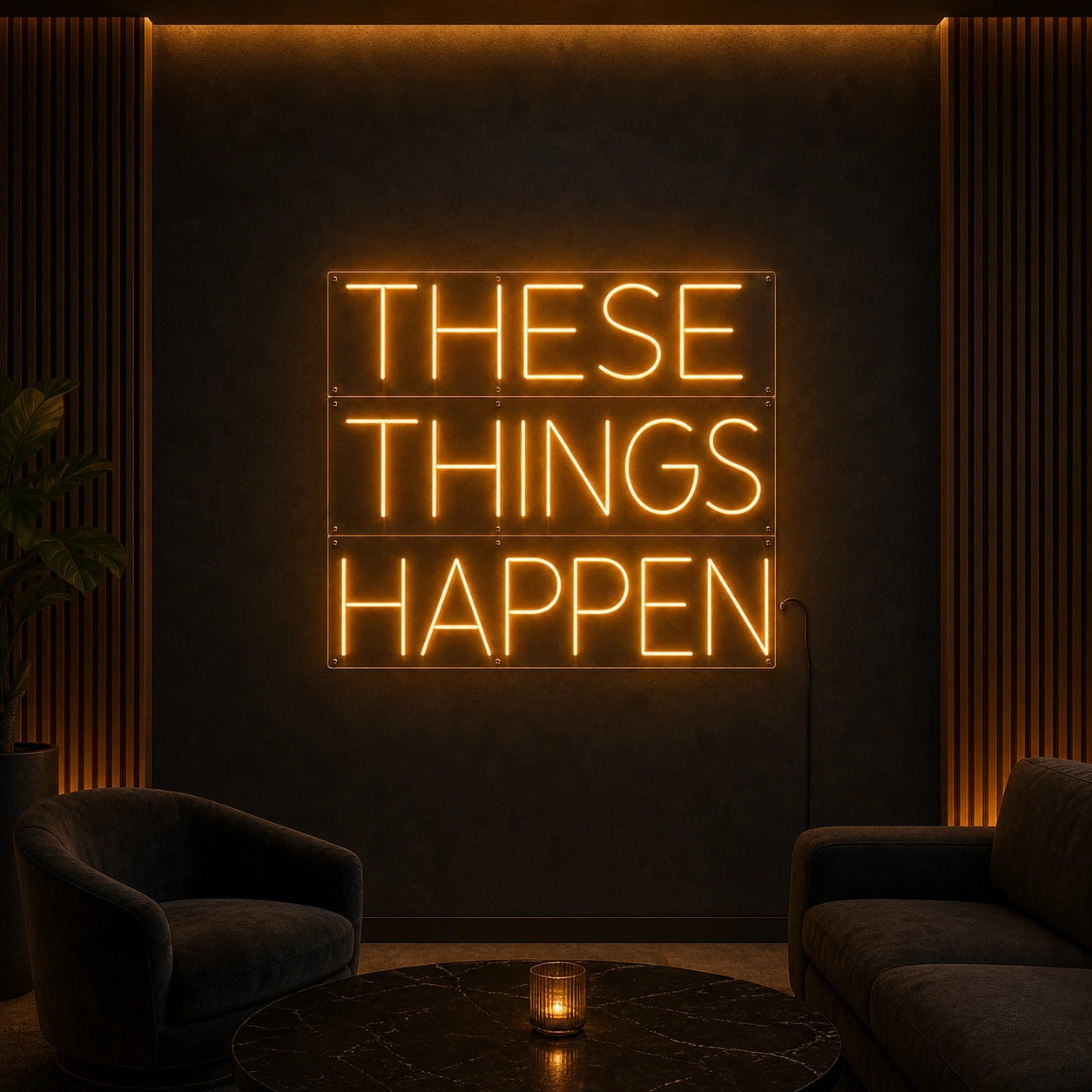 These Things Happen LED Neon Sign size image