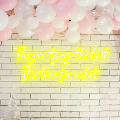 Theyre Tying The Knot Wedding Bliss Captured In Neon | Shineneon