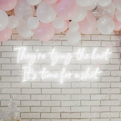 Theyre Tying The Knot Wedding Bliss Captured In Neon | Shineneon