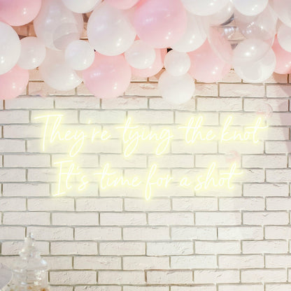 Theyre Tying The Knot Wedding Bliss Captured In Neon | Shineneon