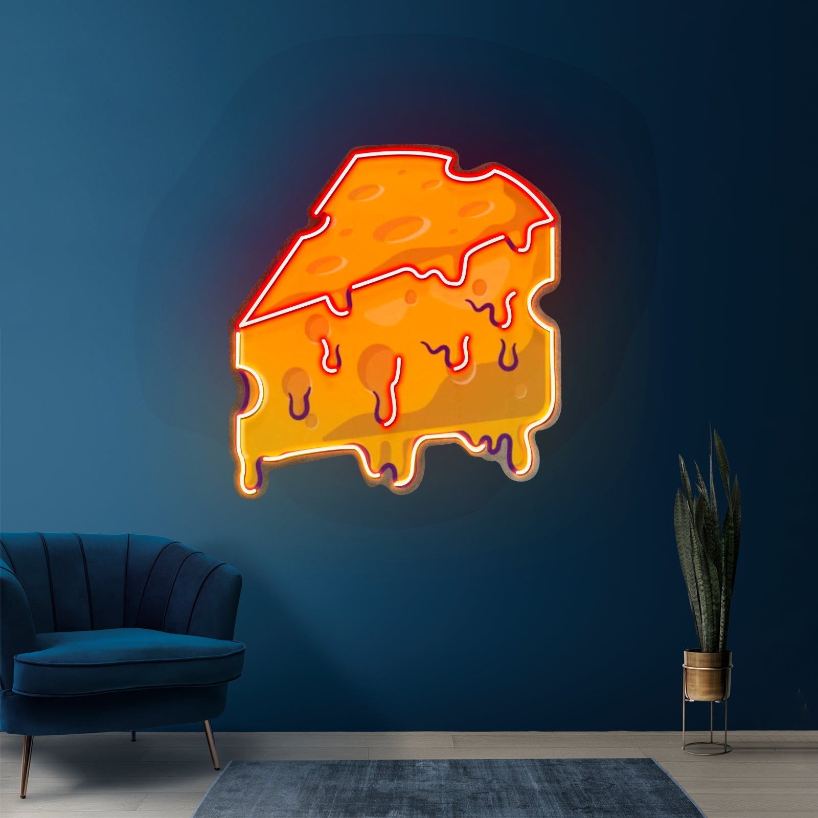 Thick Cheese Slice Custom Led Signs Artwork For Sale - Shineneon