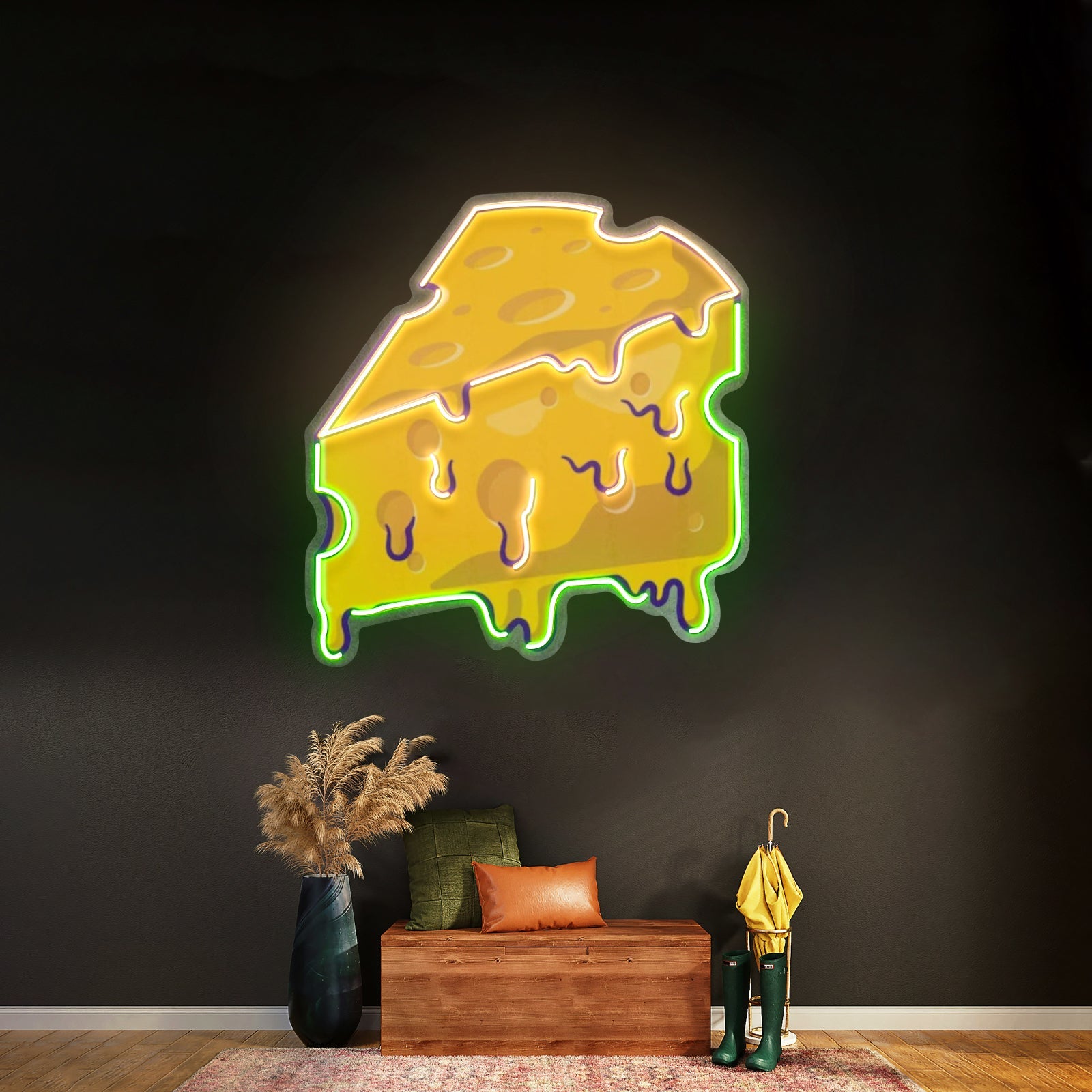 Thick Cheese Slice Custom Led Signs Artwork For Sale - Shineneon