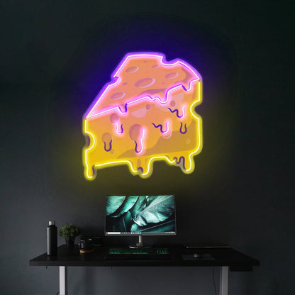 Thick Cheese Slice Custom Led Signs Artwork For Sale - Shineneon