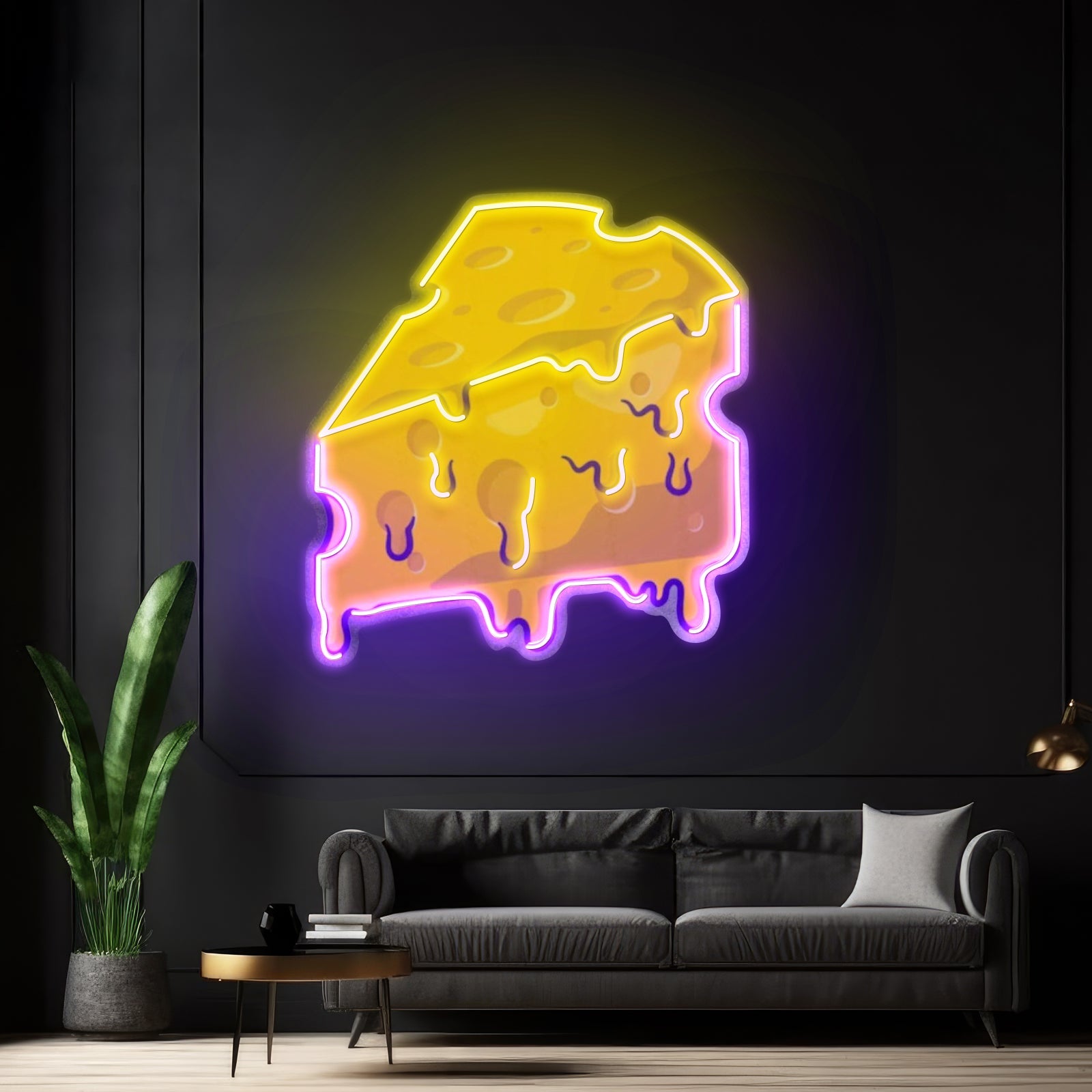 Thick Cheese Slice Custom Led Signs Artwork For Sale - Shineneon