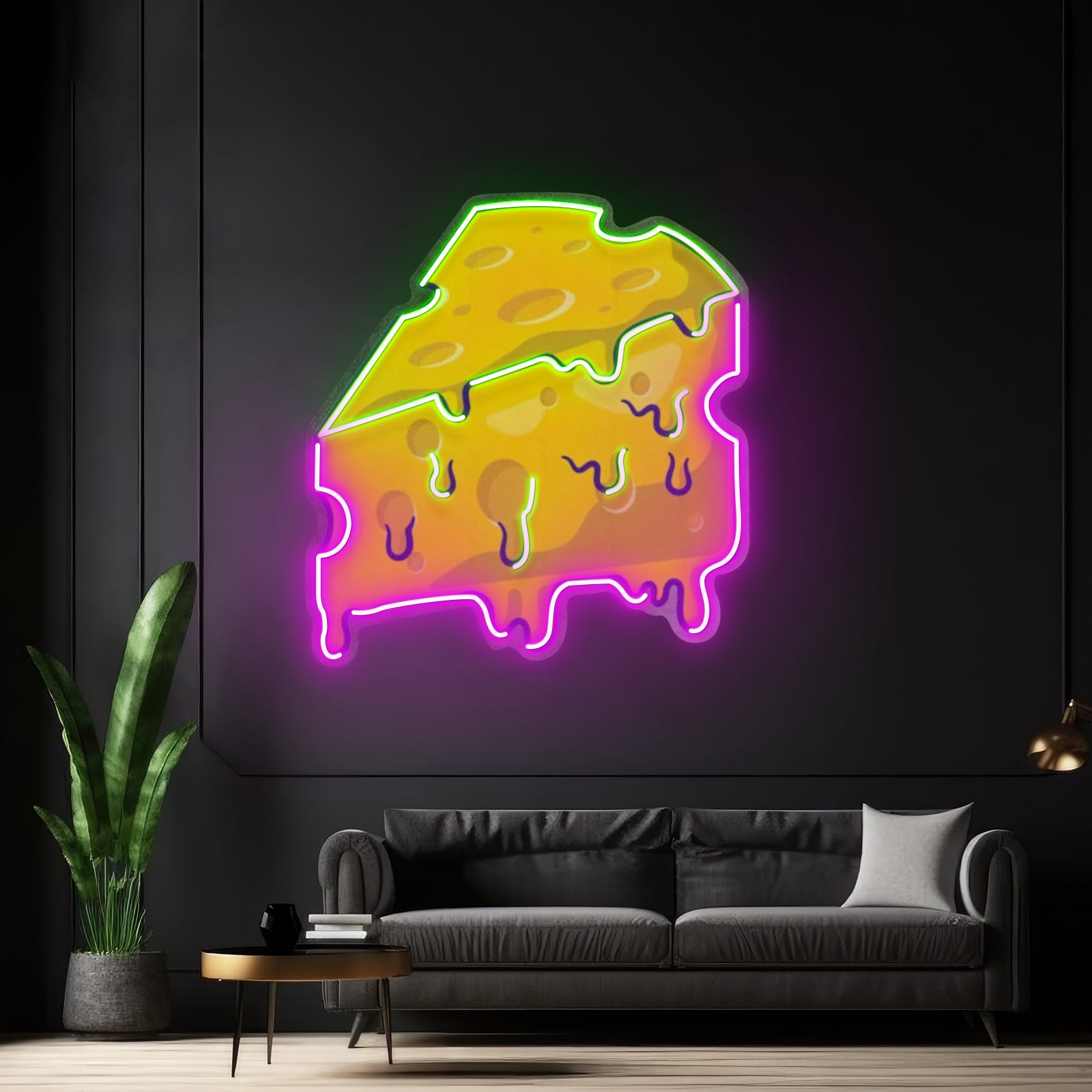 Thick Cheese Slice Custom Led Signs Artwork For Sale