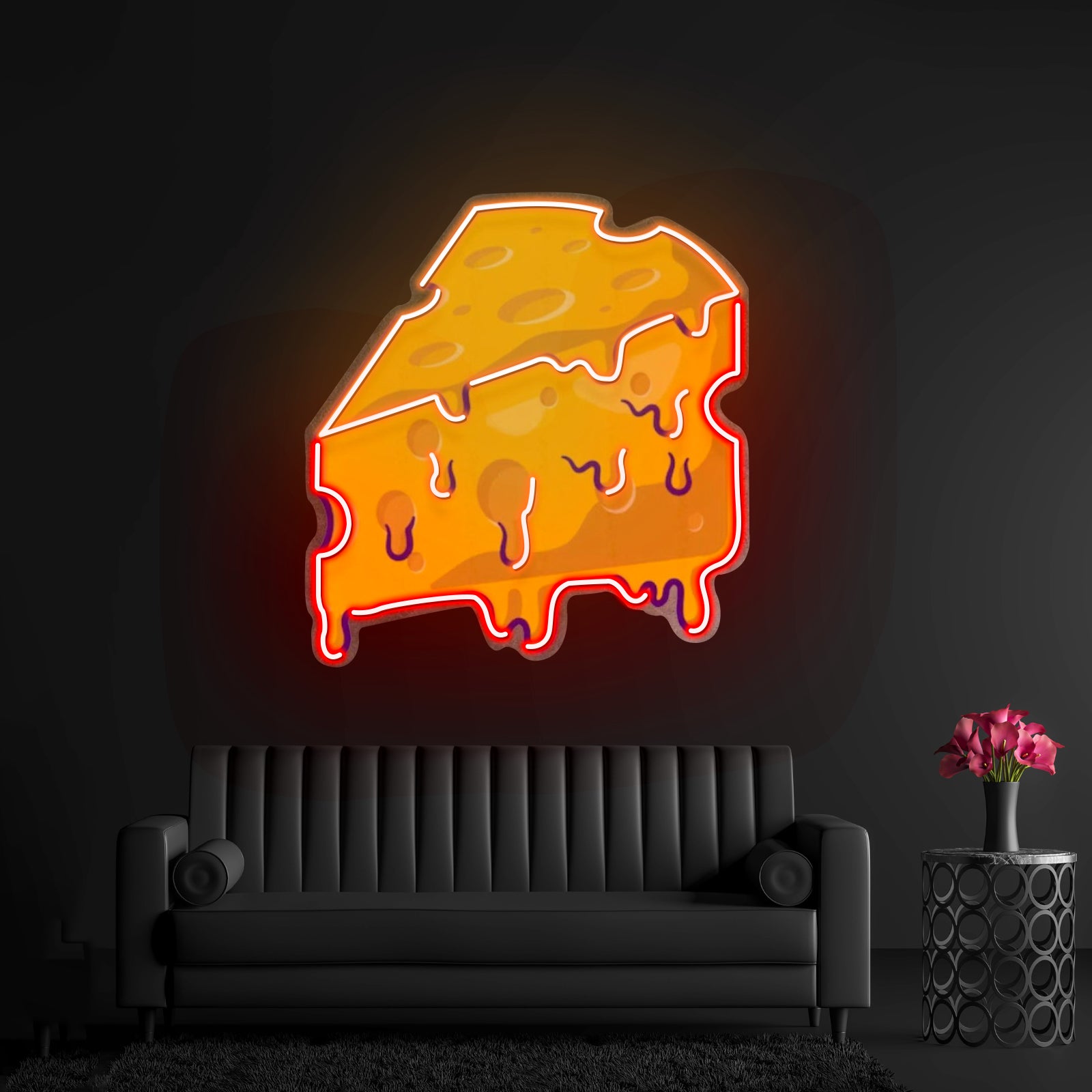 Thick Cheese Slice Custom Led Signs Artwork For Sale