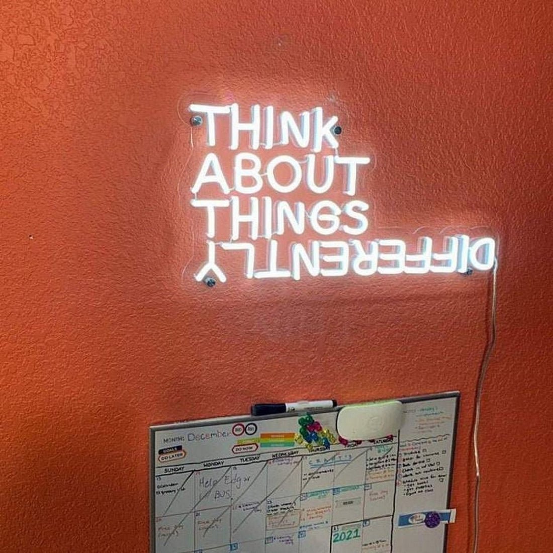 Think About Things Differently Led Sign Business Neon Sign - Shineneon