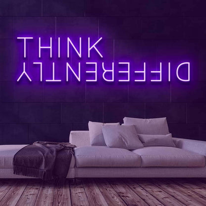 Think Differently Led Neon Sign For Inspirational And Creative Spaces | Shineneon