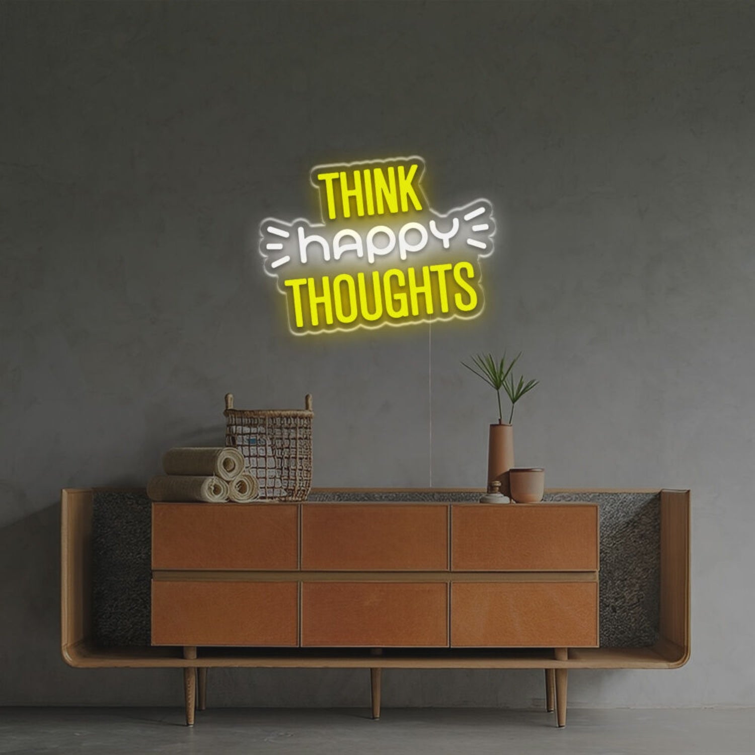 Think Happy Thoughts Led Custom Led Neon Sign | Shineneon