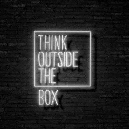 Think Outside The Box Led Neon Sign Creative Studio Wall Art | Shineneon