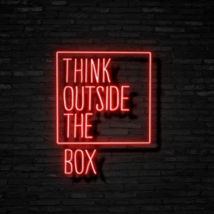Think Outside The Box Led Neon Sign Creative Studio Wall Art | Shineneon