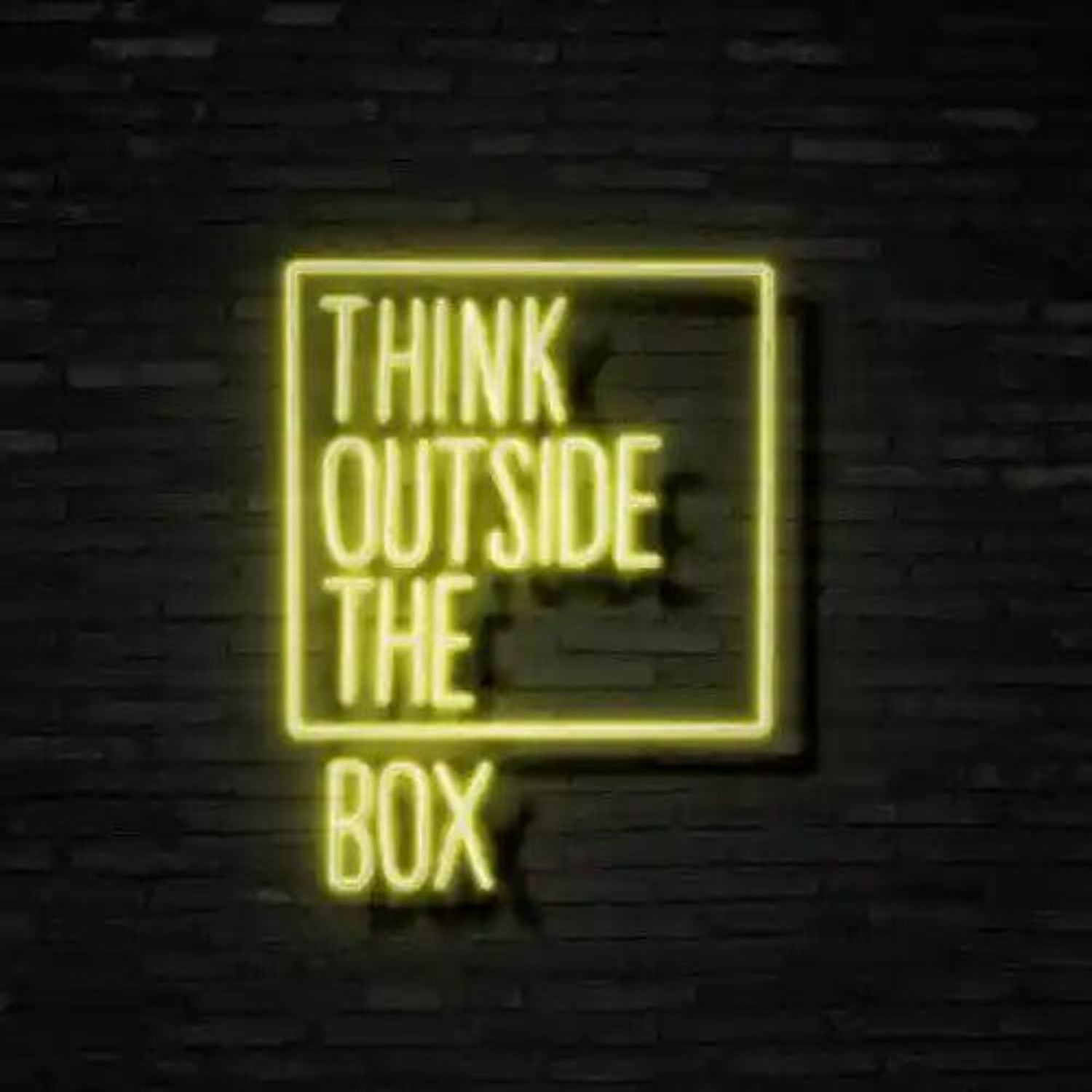 Think Outside The Box Led Neon Sign Creative Studio Wall Art | Shineneon
