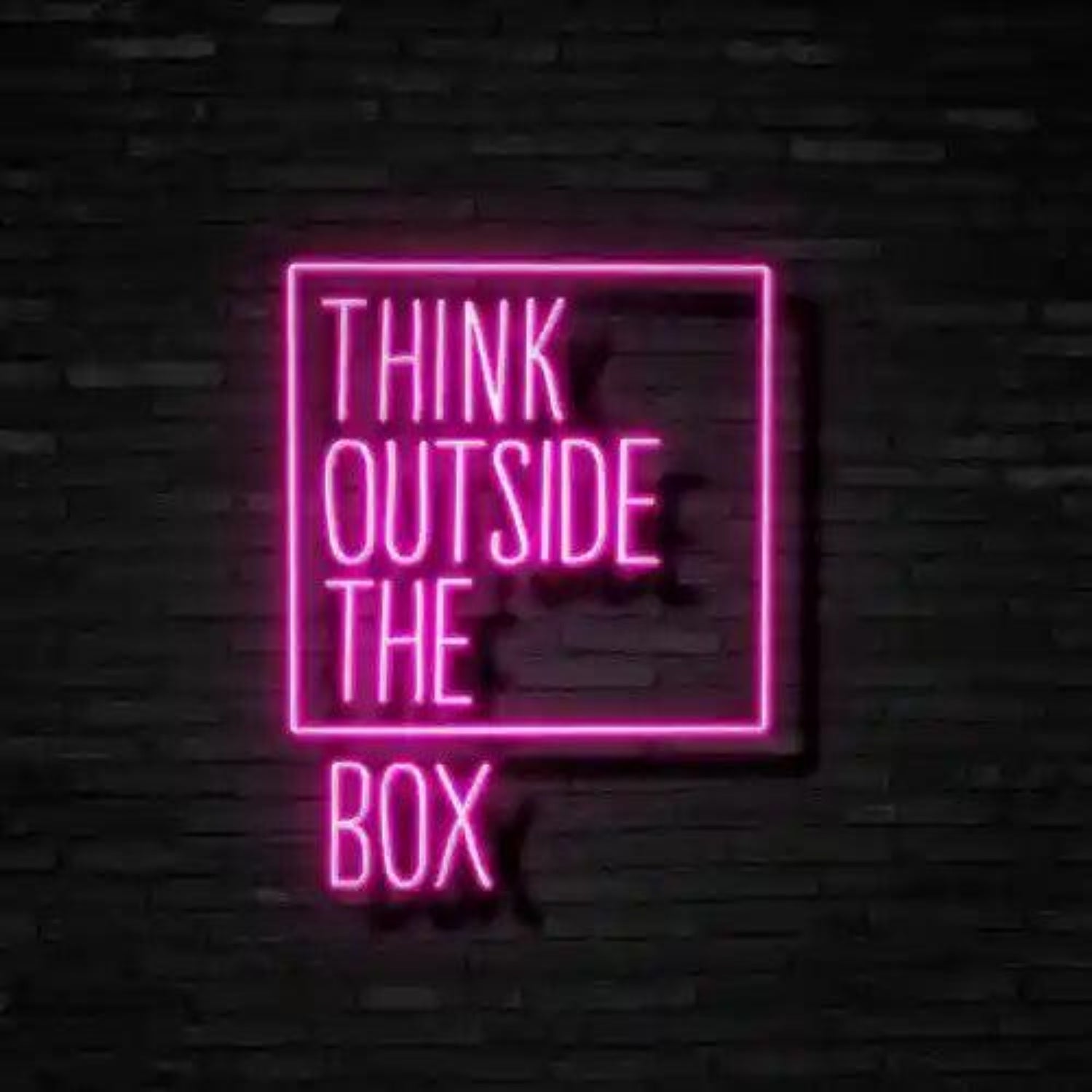 Think Outside The Box Led Neon Sign Creative Studio Wall Art | Shineneon