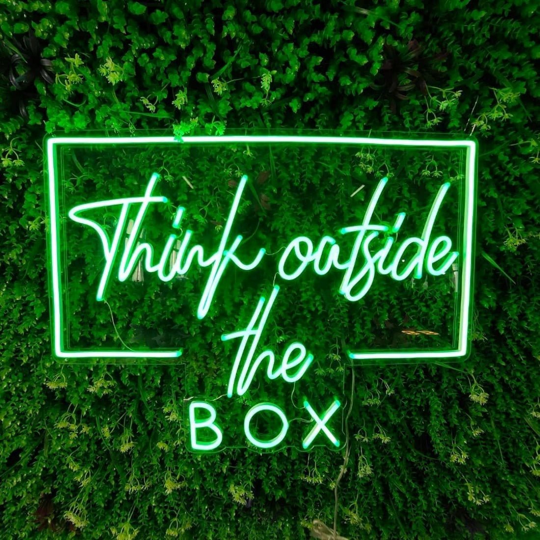 Think Outside The Box Led Sign Business Neon Sign - Shineneon