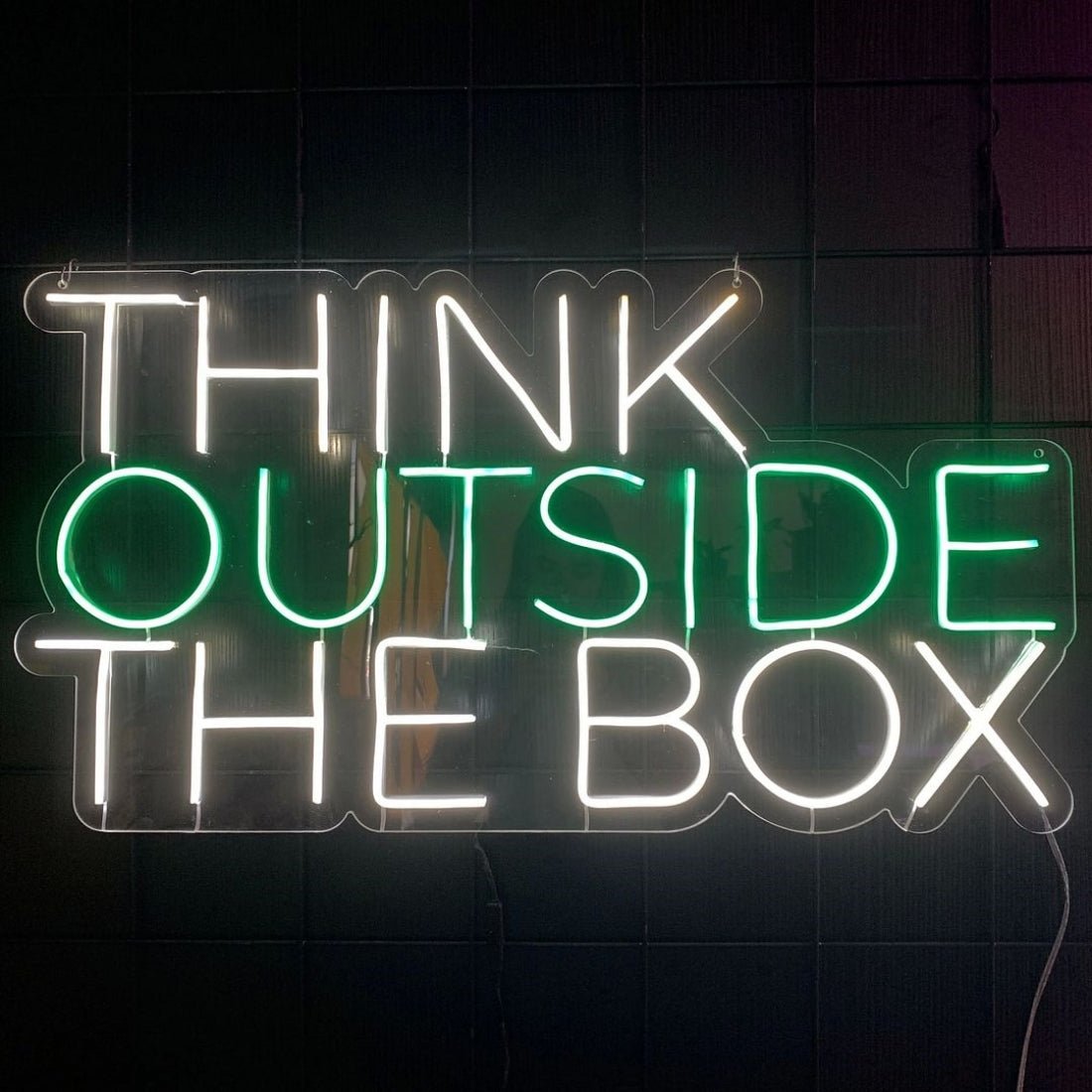 Think Outside The Box Led Sign Business Neon Sign Wall Decor - Shineneon
