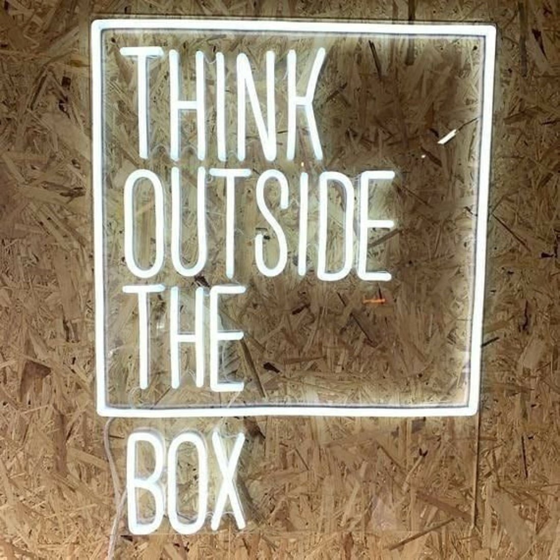 Think Outside The Box Led Sign Business Neon Signs - Shineneon