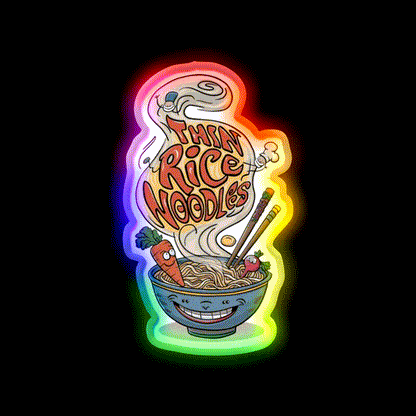 Think Rice Noodles Led Neon Sign Chinese Food Rgb Color